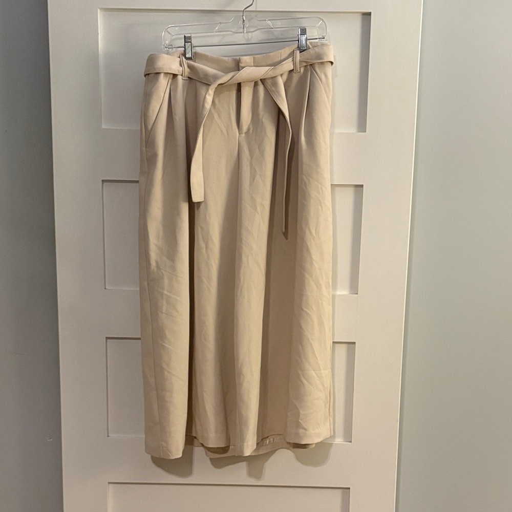 Maeve Elegant Tan Women's Wide leg capri